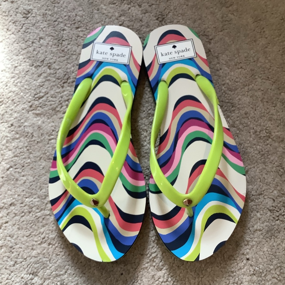 Kate Spade New York Feldon Printed Flip Flop Thong Sandals Women Size 7 Slippers